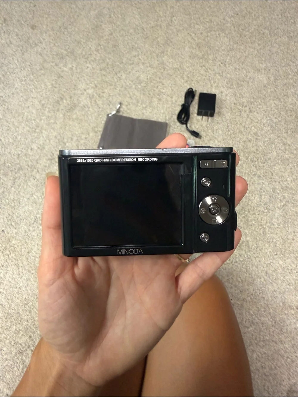 Minolta MNR20 Black Digital Camera — 2.7K Quad HD, 16x Zoom